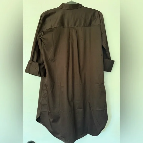 NWT Madewell Brown Button-up Shirtdress - Picture 3 of 6